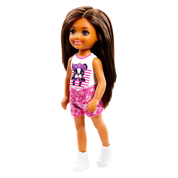  Barbie Chelsea Club: barna hajú Chelsea kiskutyás trikóban