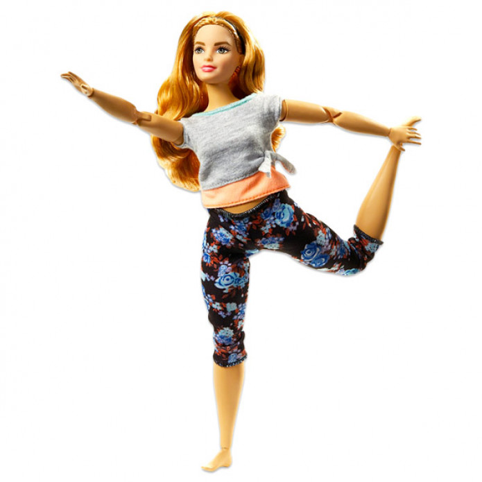  Barbie Mozgásra Tervezve: sötét szőke hajú jóga Barbie
