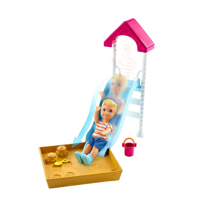 Barbie Skipper: bébiszitter kiegészítő szett - játszótér szőke hajú ki