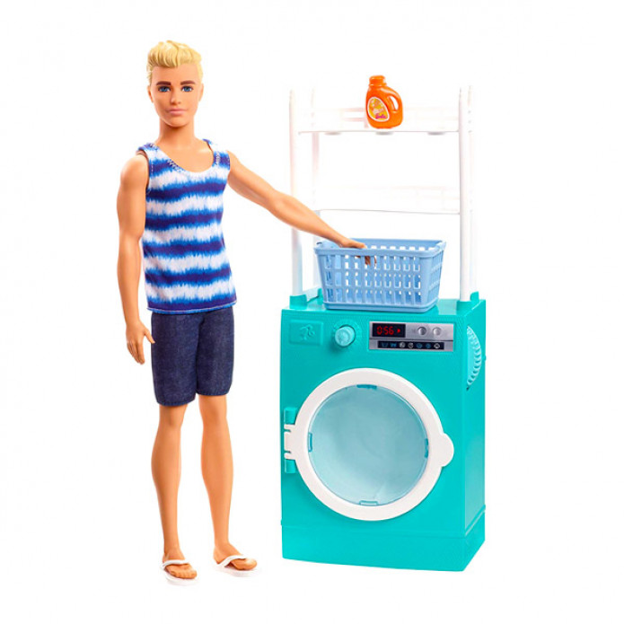 Barbie: szőke hajú Ken baba mosógéppel