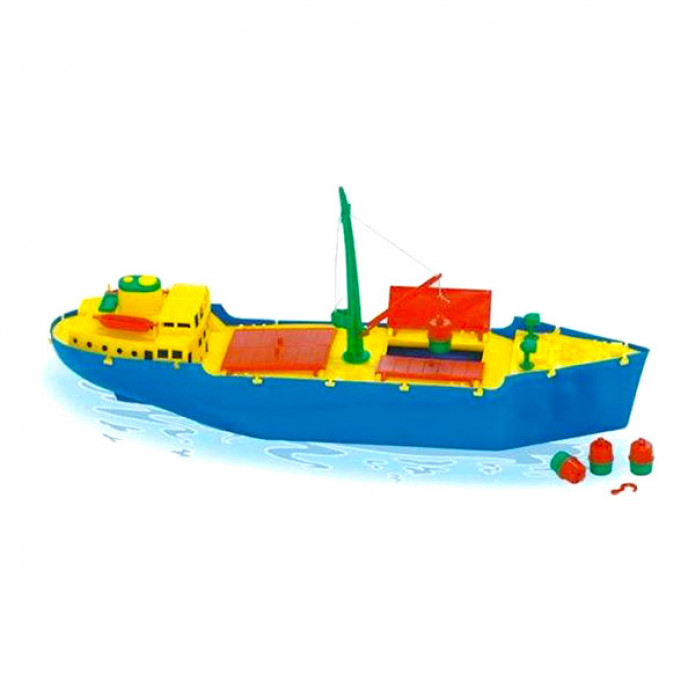 Műanyag játékhajó - 52 cm, kék