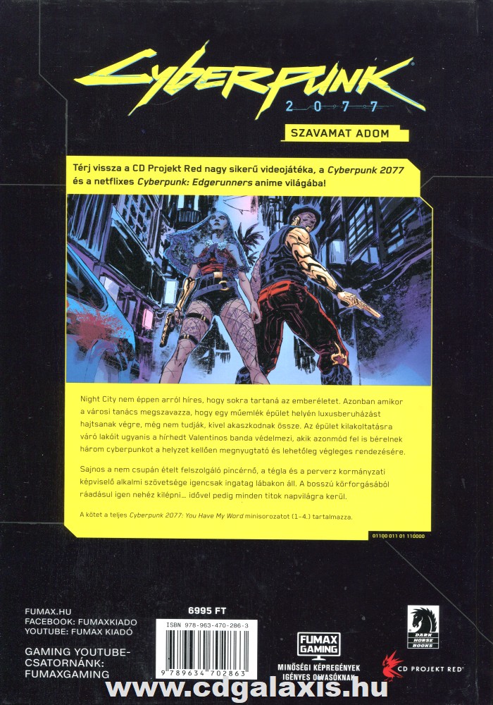 Könyv Cyberpunk 2077: Szavamat adom (képregény) (Bartosz Sztybor) hátlap