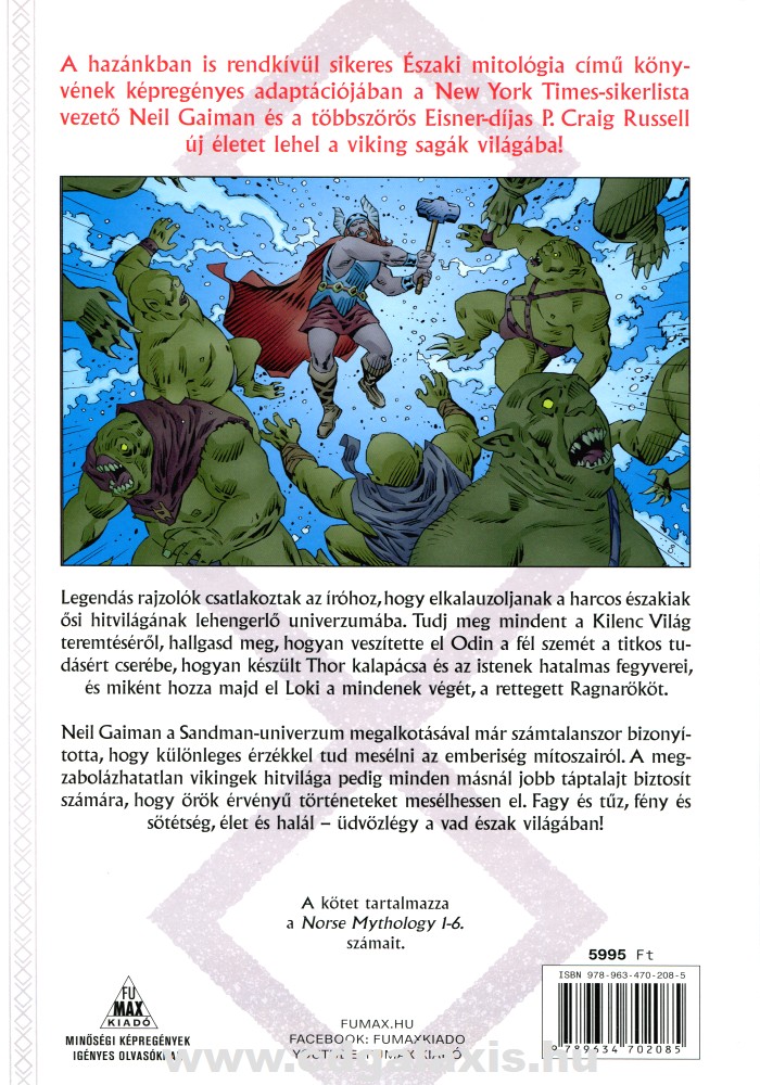 Könyv Északi mitológia I. kötet (képregény) (Neil Gaiman) hátlap
