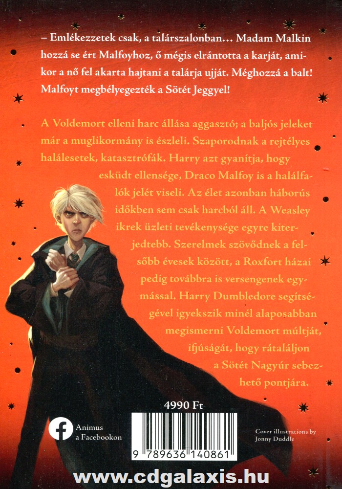 Könyv Harry Potter és a Félvér Herceg puhafedeles (J. K. Rowling) hátlap