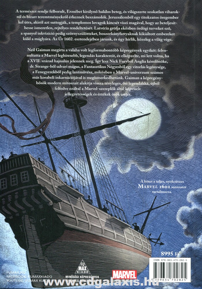 Könyv Marvel 1602 (képregény) (Neil Gaiman) hátlap