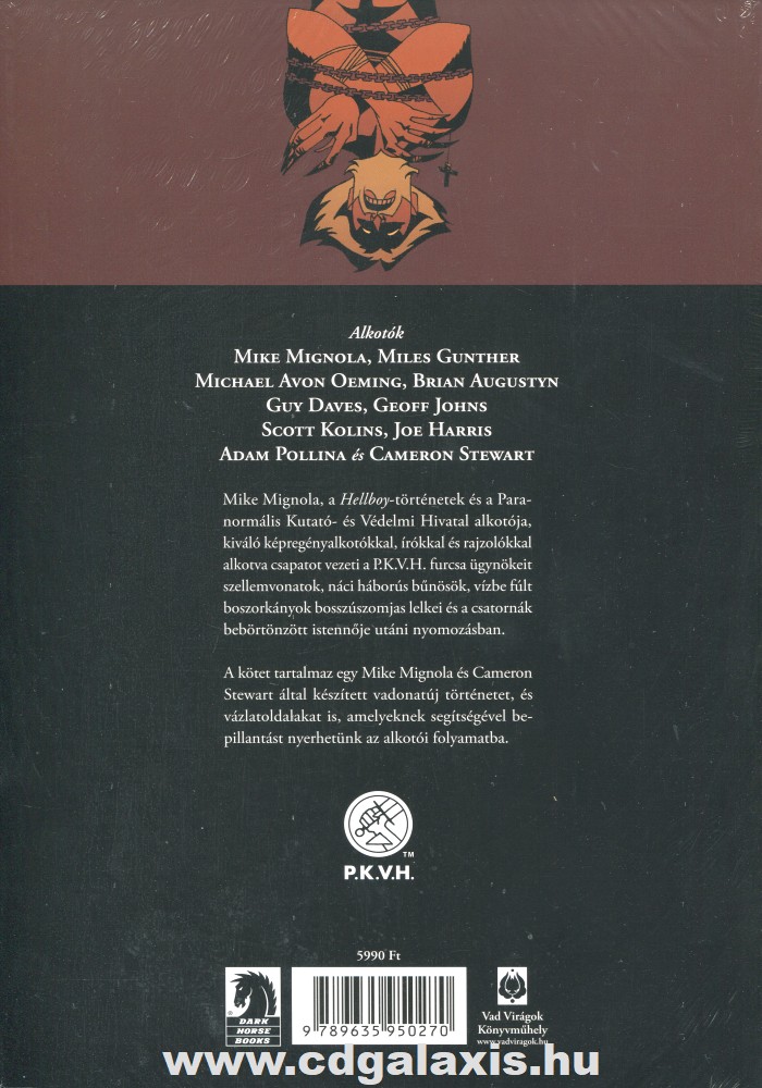 Könyv P.K.V.H. 2. - Velence lelke és más történetek (képregény) (M. Mignola) hátlap