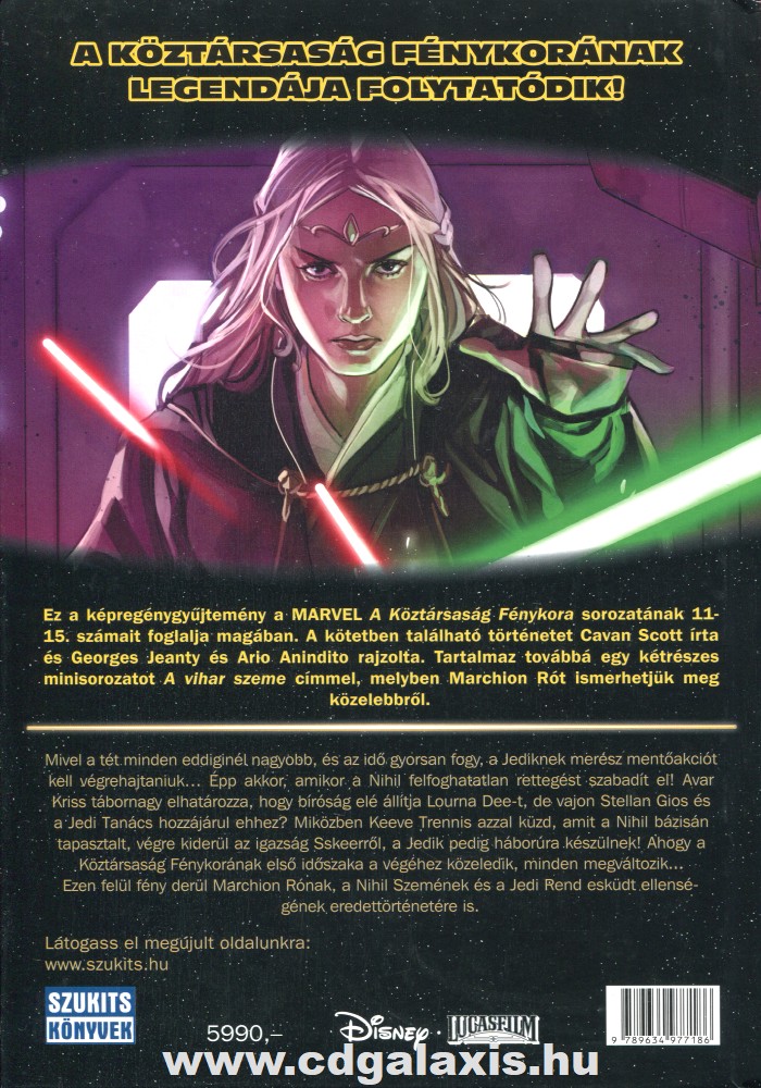 Könyv Star Wars: A Köztársaság Fénykora 3. Jedik egy korszak vége (S. Cavan) hátlap
