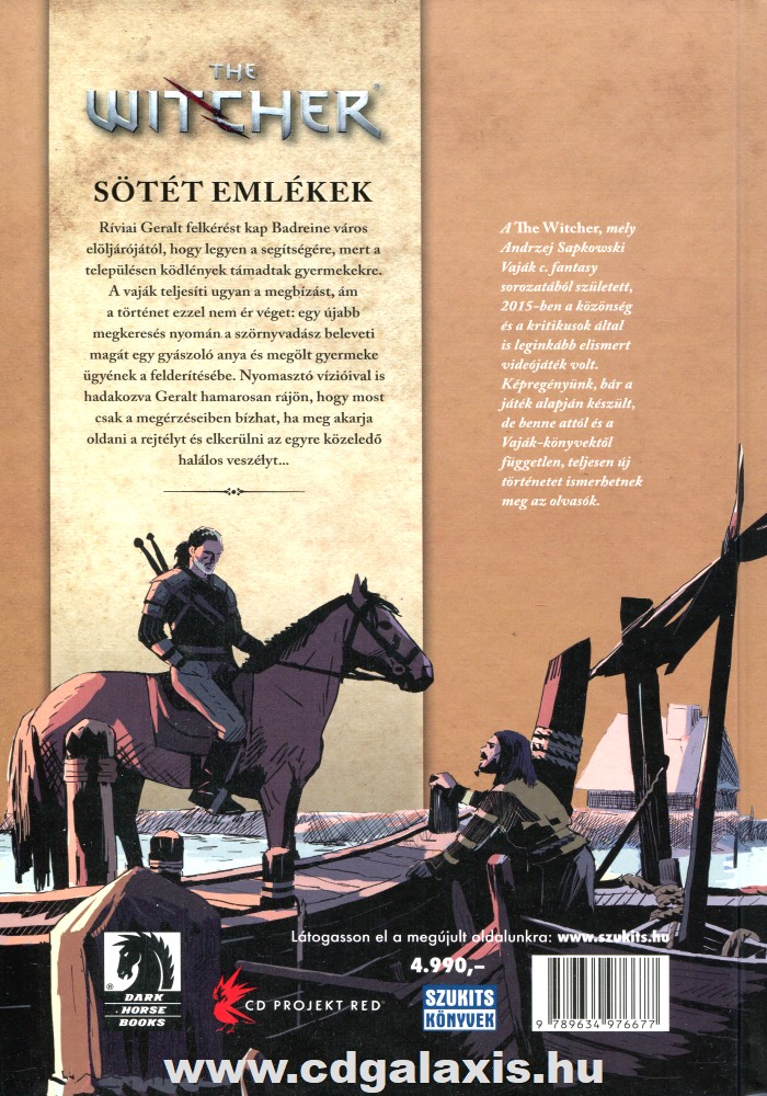 Könyv The Witcher- Vaják: Sötét emlékek (képregény) (Bartosz Sztybor) hátlap