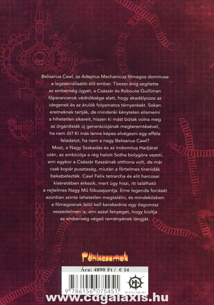 Könyv Warhammer 40000: Belisarius Cawl - A Nagy Mű (Guy Haley) hátlap