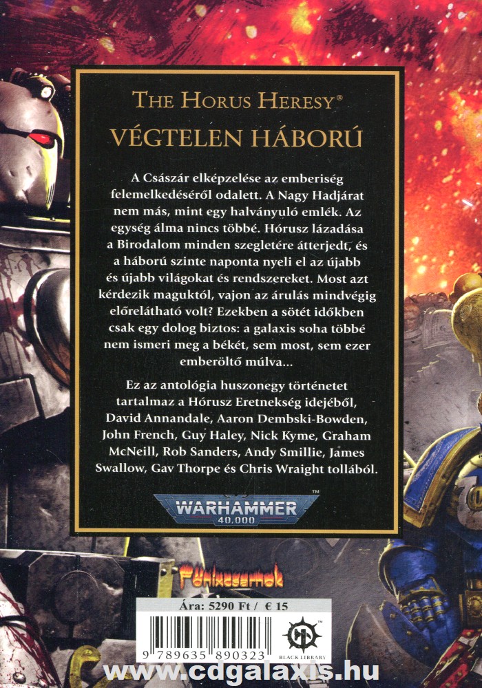 Könyv Warhammer 40000: Végtelen háború (Laurie Goulding) hátlap
