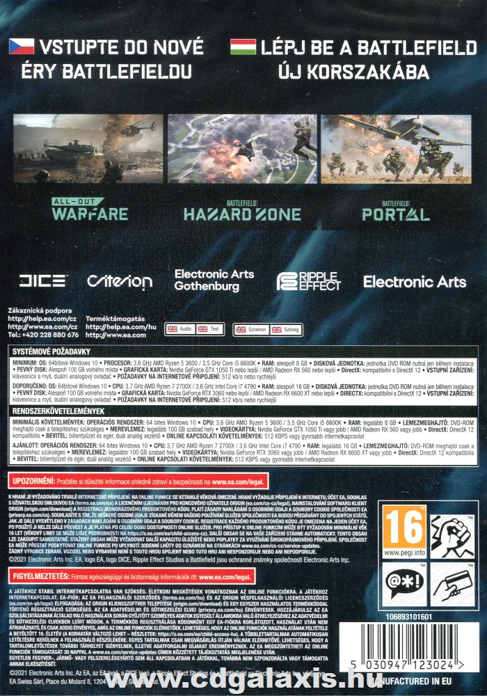 PC játék Battlefield 2042 hátlap