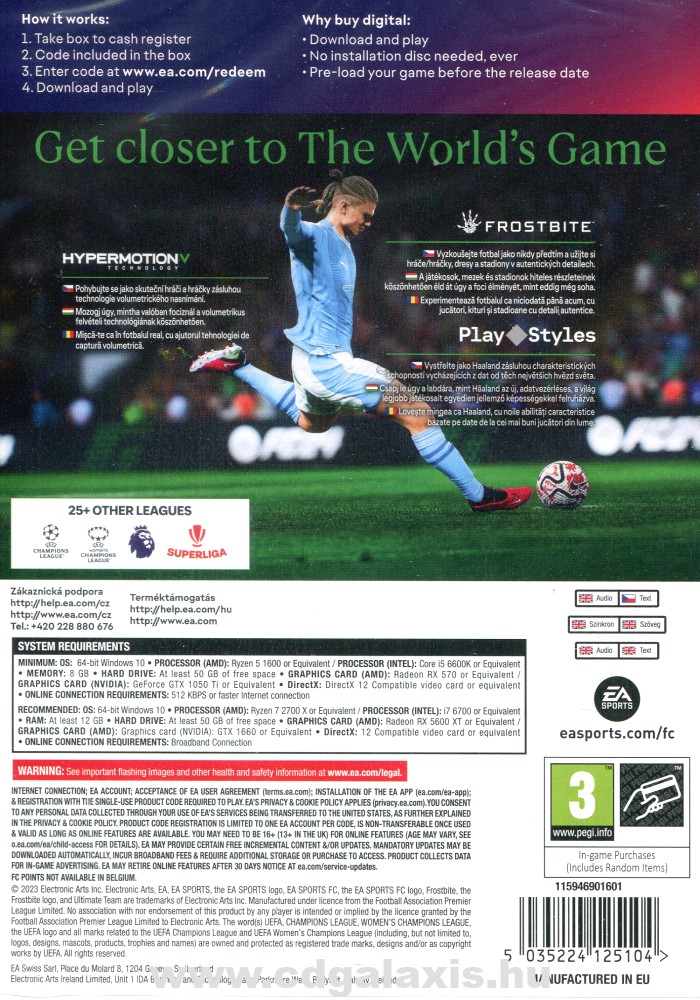 PC játék EA Sports FC 24 hátlap