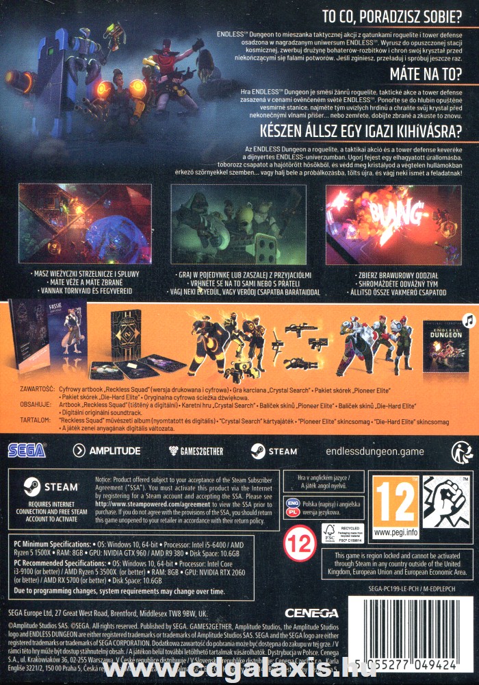PC játék Endless Dungeon Day One Edition hátlap