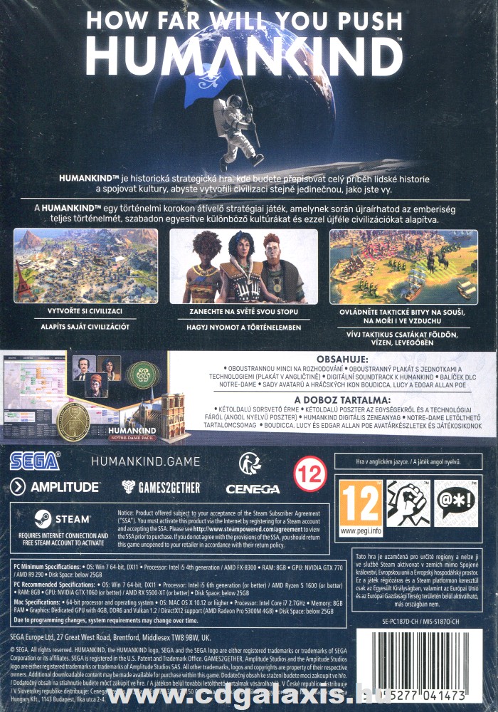 PC játék Humankind Limited Edition hátlap