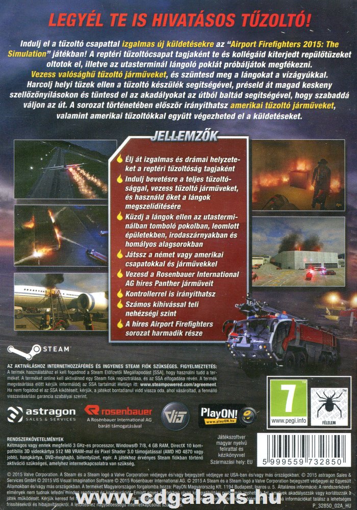 PC játék Airport Firefighters 2015 The Simulation hátlap
