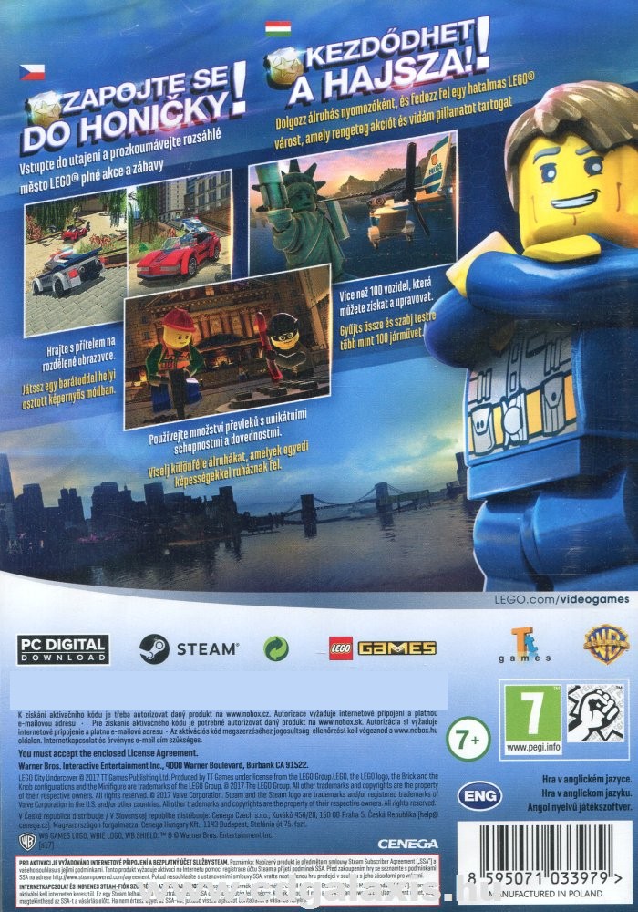 PC játék LEGO City Undercover hátlap