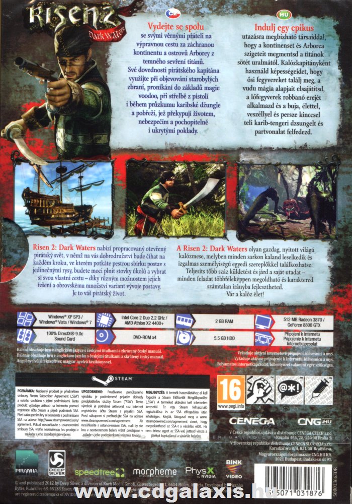 PC játék Risen 2: Dark Waters hátlap