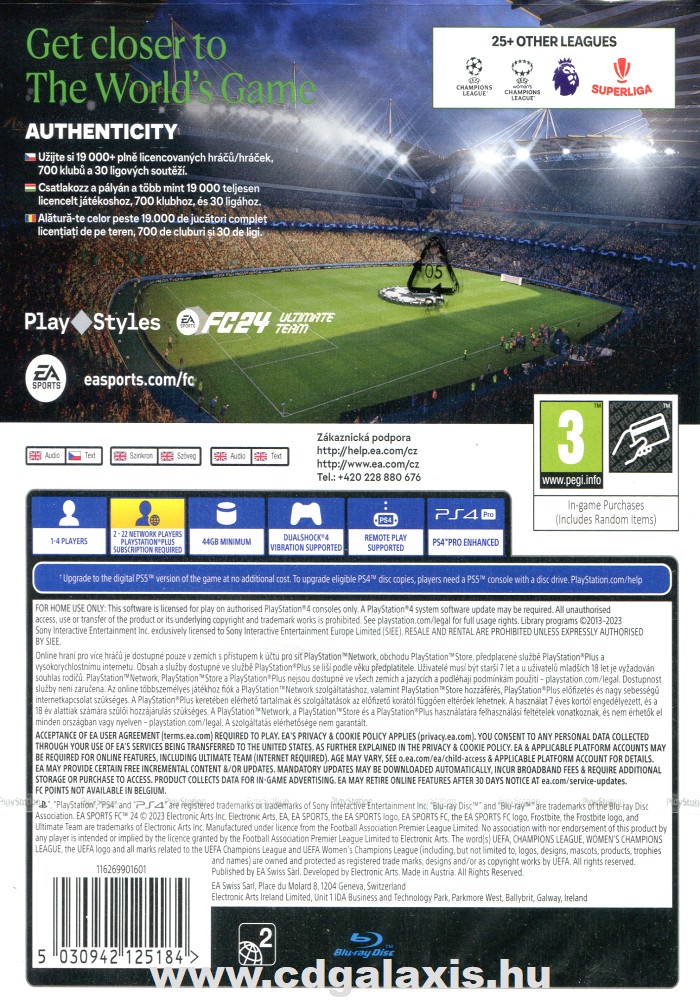 Playstation 4 EA Sports FC 24 hátlap