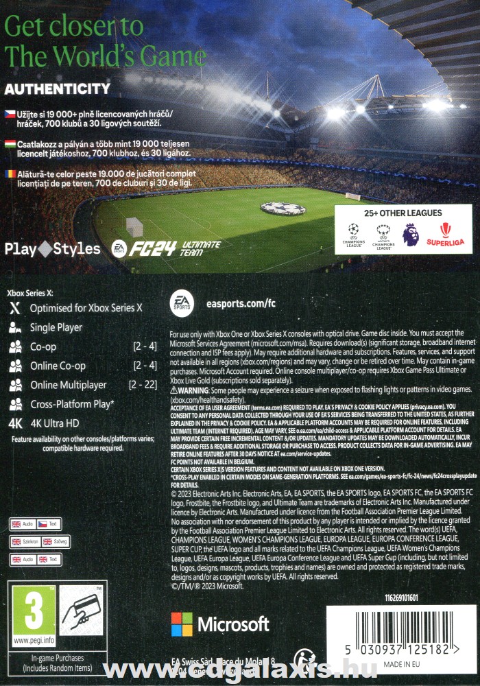 Xbox Series X, Xbox One EA Sports FC 24 hátlap