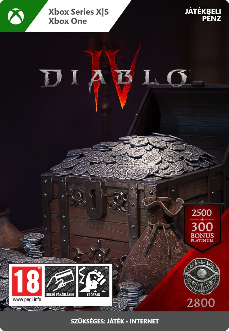 Digitális vásárlás (Xbox) Diablo IV 2800 Platinum Xbox Live LETÖLTŐKÓD borítókép