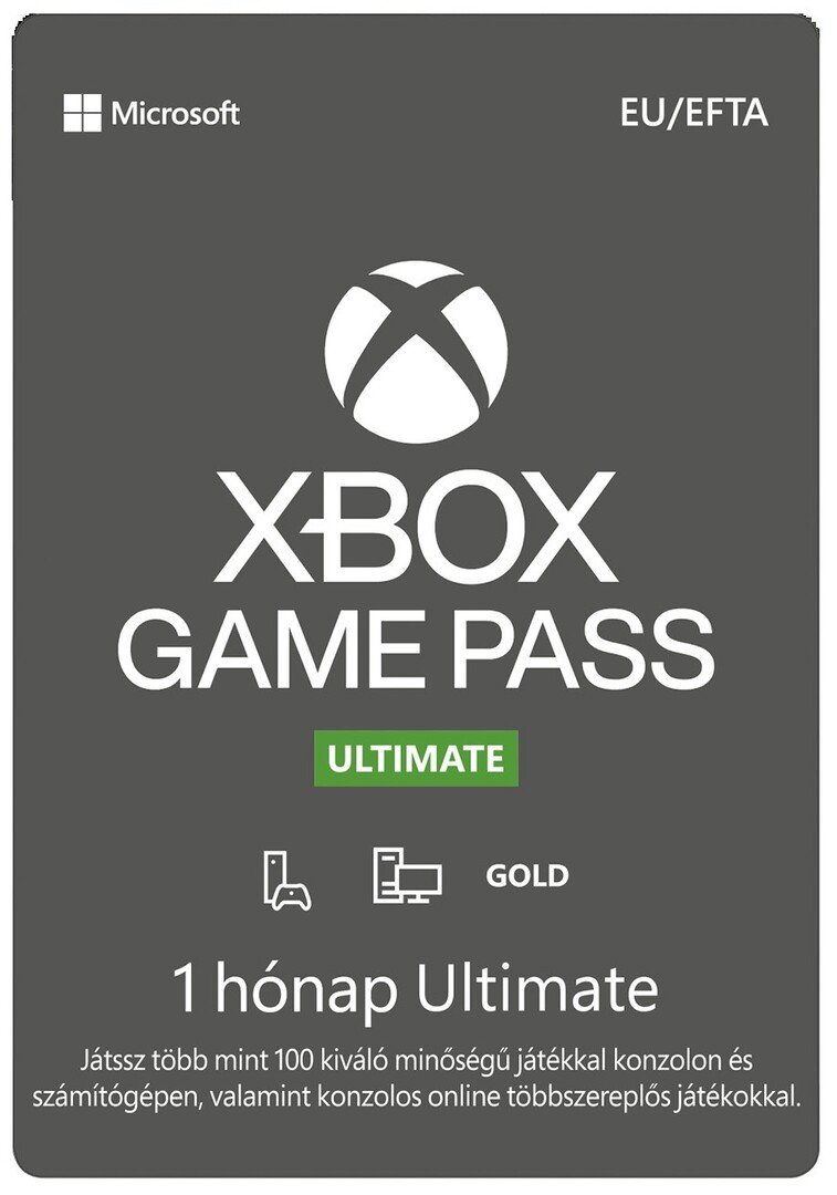 Digitális vásárlás (Xbox) Xbox Game Pass Ultimate 1 hónapos MS Store/Xbox Live LETÖLTŐKÓD borítókép