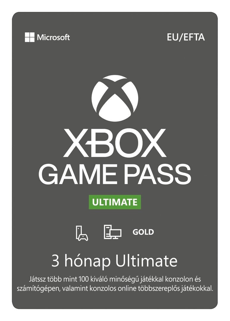 Digitális vásárlás (Xbox) Xbox Game Pass Ultimate 3 hónapos MS Store/Xbox Live LETÖLTŐKÓD borítókép