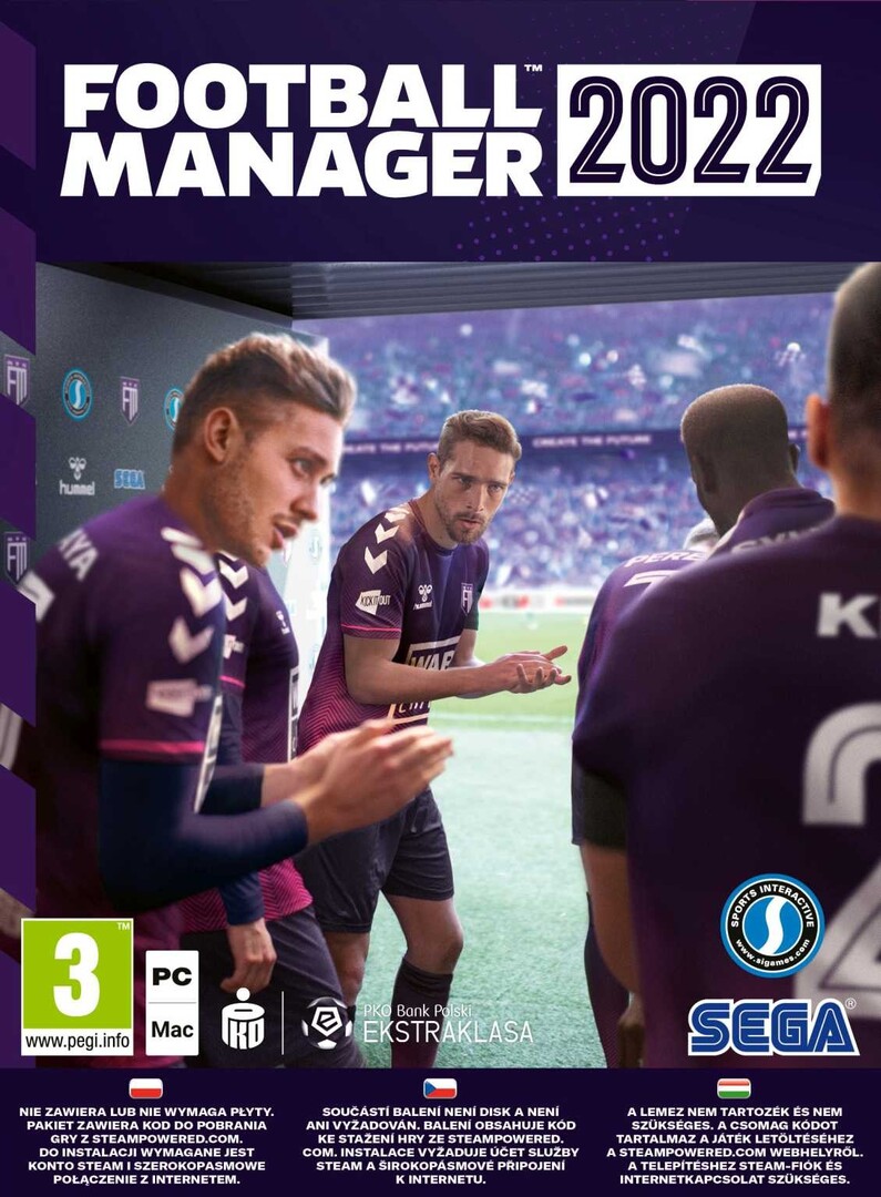 PC játék Football Manager 2022 borítókép