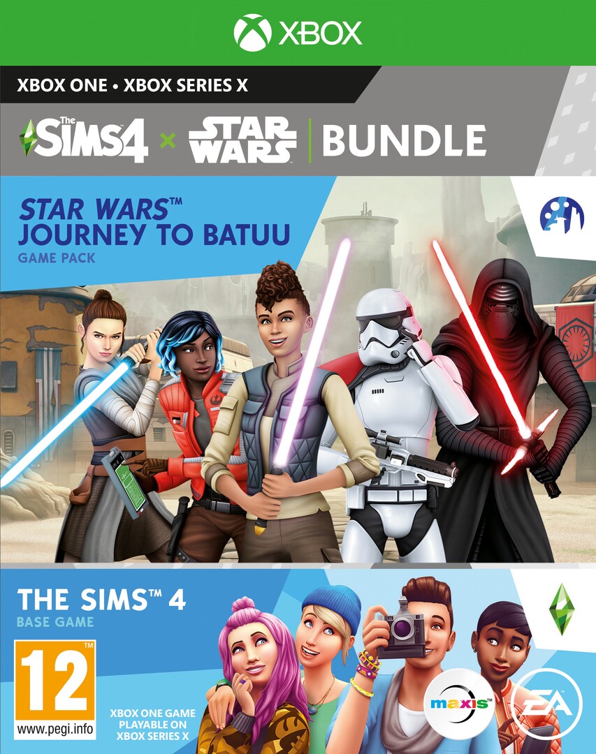 Xbox Series X, Xbox One Sims 4 és Star Wars Journey to Batuu borítókép