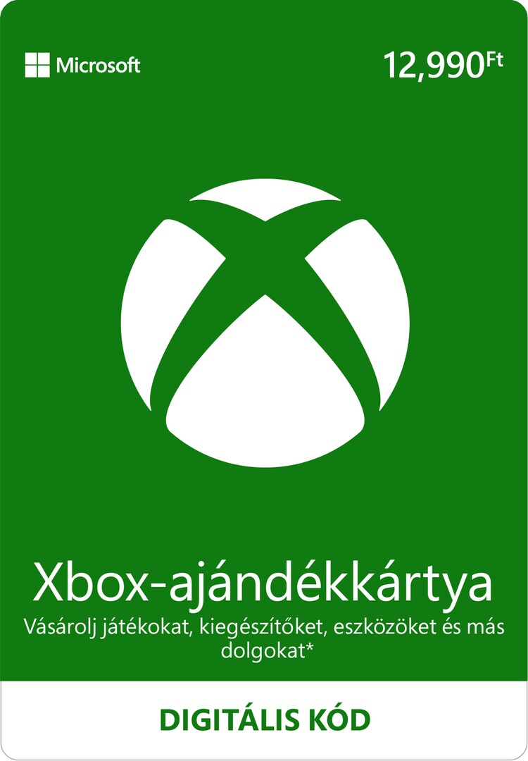 Digitális vásárlás (Xbox) Xbox Live Ajándékkártya 12990 Ft DIGITÁLIS borítókép