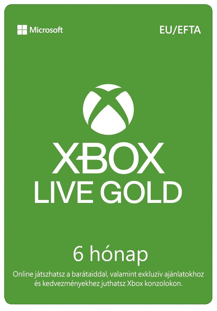 Digitális vásárlás (Xbox) Xbox Live 6 hónapos Gold tagság DIGITÁLIS borítókép
