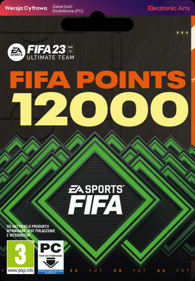 Digitális vásárlás (PC) FIFA 23 ULTIMATE TEAM FIFA POINTS 12000 LETÖLTŐKÓD