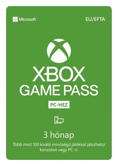 Digitális vásárlás (Xbox) Game Pass for PC 3 hónapos MS Store LETÖLTŐKÓD