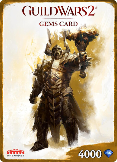 Digitális vásárlás (PC) Guild Wars 2 Gems Card 4000 Gems LETÖLTŐKÓD