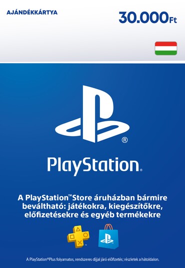 Digitális vásárlás (PS4) PSN Playstation Network Egyenlegfeltöltés 30000Ft LETÖLTŐKÓD
