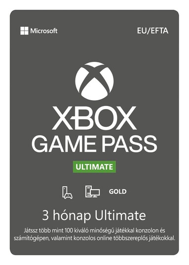 Digitális vásárlás (Xbox) Xbox Game Pass Ultimate 3 hónapos MS Store/Xbox Live LETÖLTŐKÓD