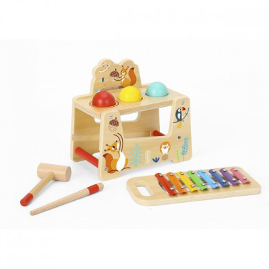 Játék Tooky Toy: 2 az 1-ben kalapálós játék és xilofon