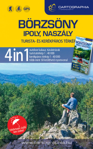 Könyv Börzsöny, Ipoly, Naszály 4in1 outdoor kalauz + turista- és kerékpáros 