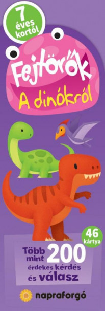 Könyv Fejtörők - A dinókról - 7 éves kortól