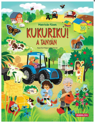 Könyv KUKURIKÚ! A TANYÁN - Matricás füzet (Joli Hannah)