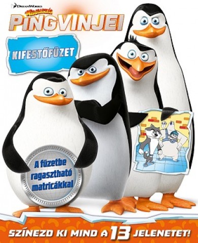 Könyv Madagaszkár pingvinjei - kifestőfüzet matricákkal