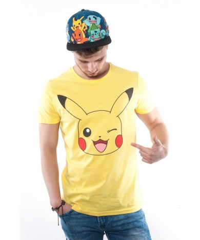 Relikviák Pokemon Pikachu mintás póló (sárga, férfi, M méret)